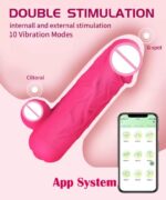 App Controlled Penis Shape Vibrating Dildo For Women