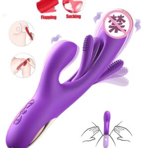 KELESTA 3 in1 Sucking,Flapping,Thrusting Rechargable Vibration Dildo