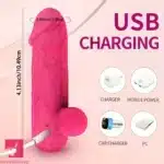 App Controlled Penis Shape Vibrating Dildo For Women - Image 3
